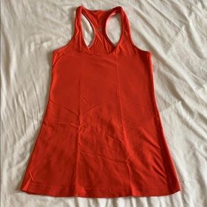 Lululemon Cool Racerback tank, red-orange, size 6
